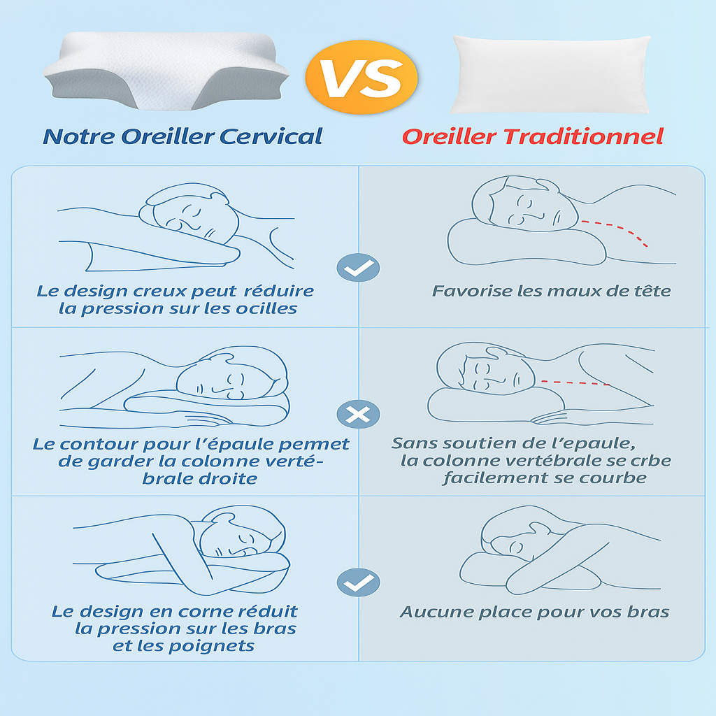 LUXOMA | OREILLER ORTHOPÉDIQUE